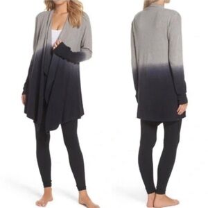 Barefoot Dreams Chic Lite Gray Bamboo Ombre Cardigan S/M